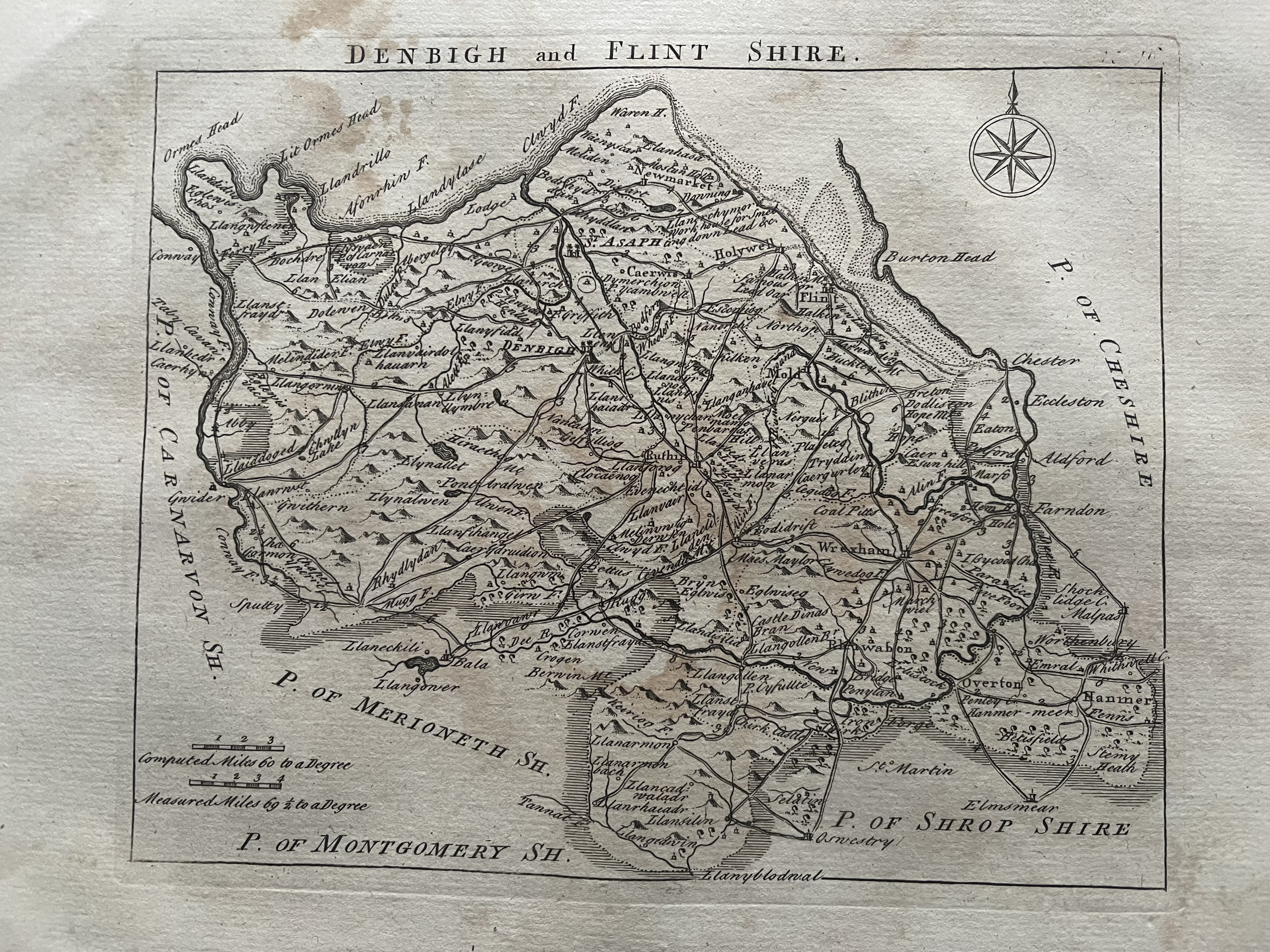 DENBIGH AND FLINT SHIRE [MAP]
