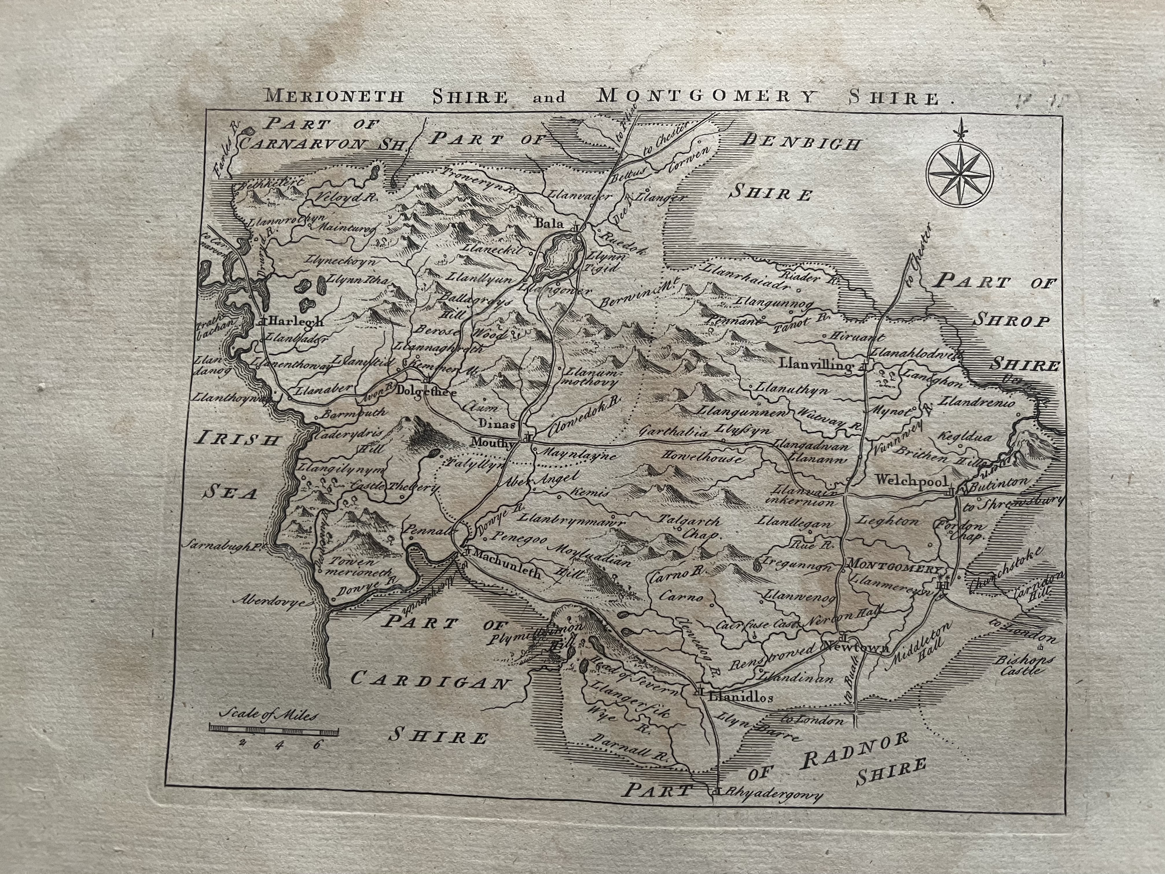 MERIONETH SHIRE AND MONTGOMERY SHIRE MAP