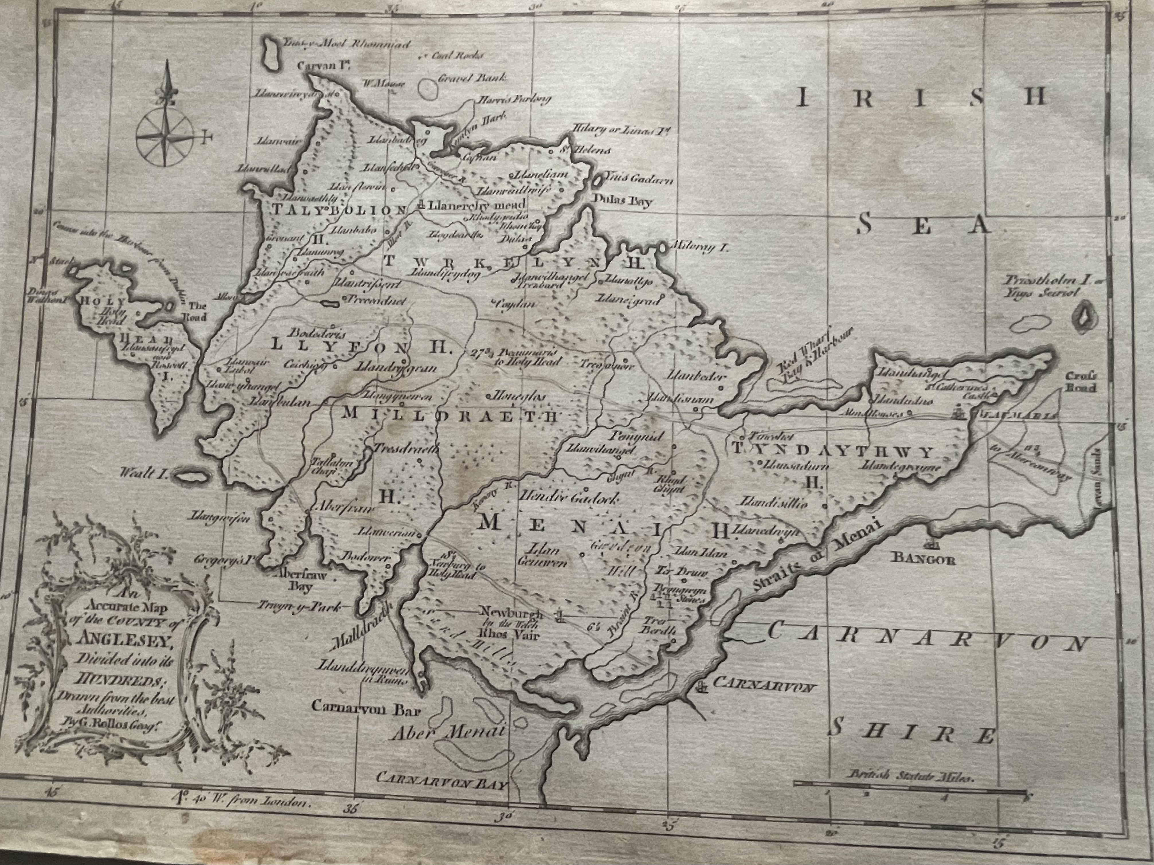 An Accurate Map of ANGELSEY Divided Into Its Hundreds