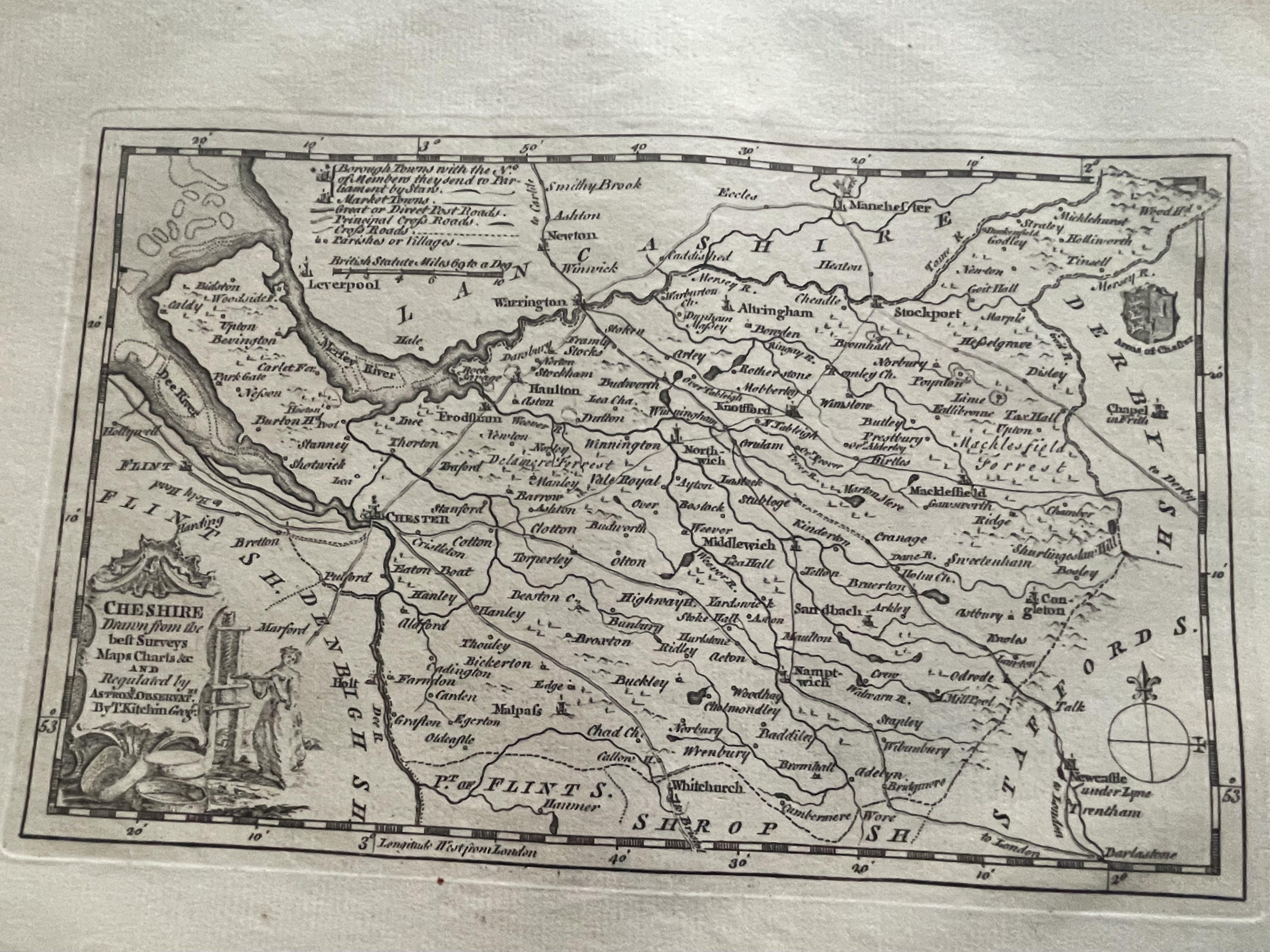 An Accurate Map of CHESHIRE Drawn from an Actual Survey