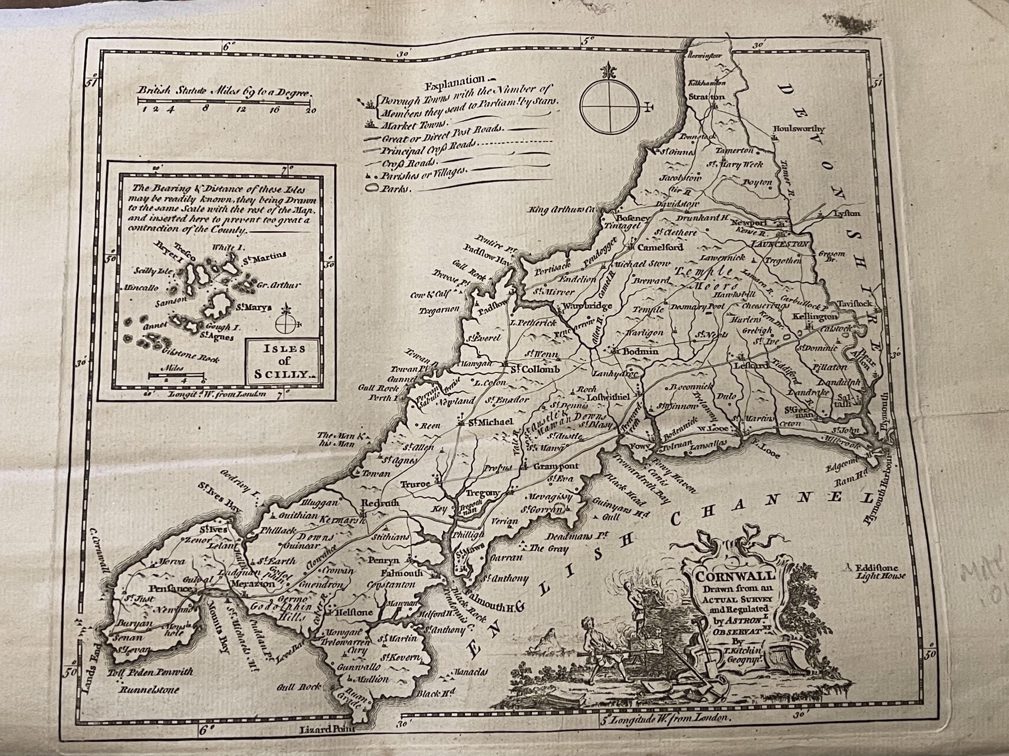 An Accurate Map of CORNWALL Drawn from an Actual Survey and Regulated By Astronomy