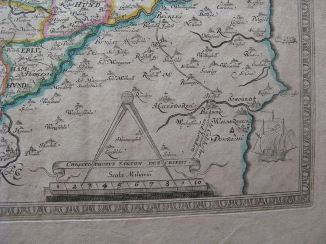 NORFOLK 1689 described by C. Saxton Corrected and Amended with many Additions of Roads &c